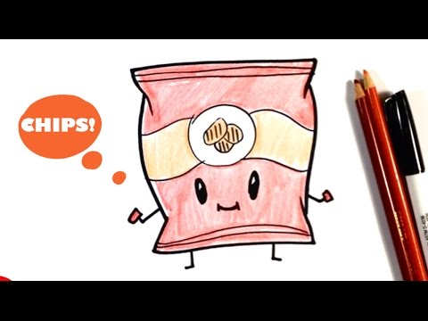 480x360 how to draw a bag of potato chips - Chips Drawing