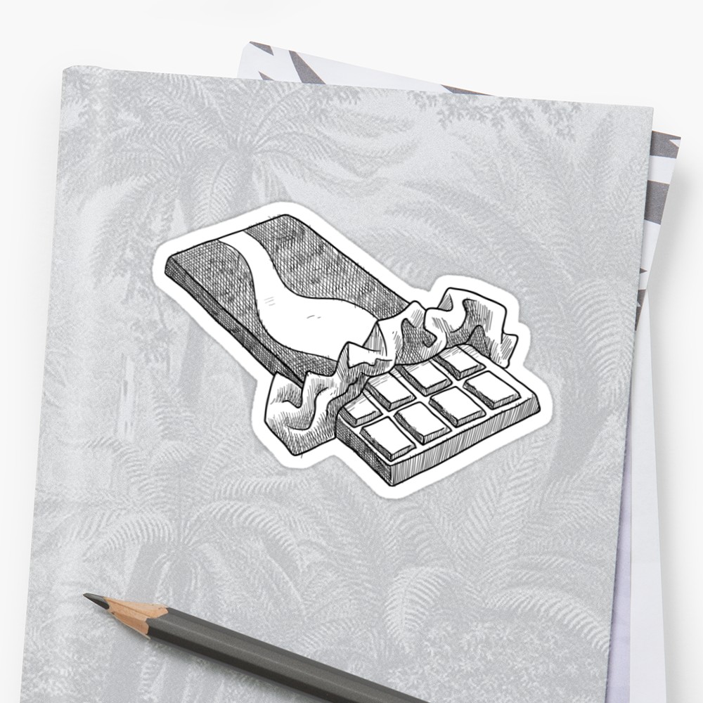 1000x1000 Chocolate Bar Drawing Photographic Print - Chocolate Bar Drawing