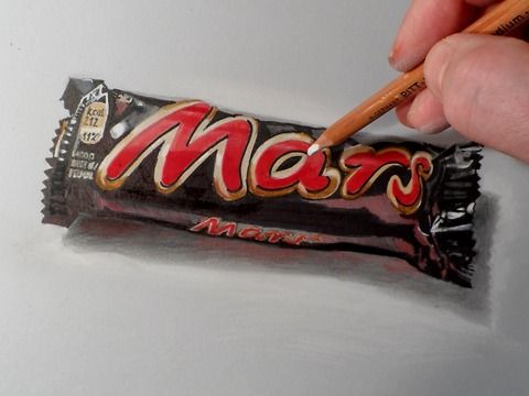 480x360 How To Draw Mars Chocolate Bar Realistic Drawing And Coloring Ltbr - Chocolate Bar Drawing