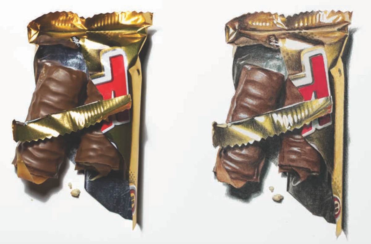 1200x790 How To Draw Hyper Realistic Chocolate Bars Boing Boing - Chocolate Bar Drawing