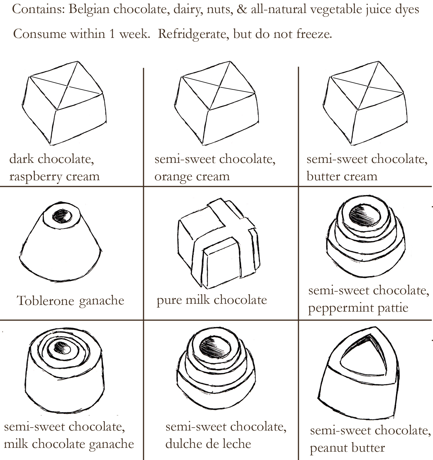 1498x1590 Christmas Chocolate Boxes - Chocolate Box Drawing
