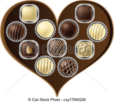 450x404 Heart Shaped Chocolate Box Heart Shaped Chocolate Box - Chocolate Box Drawing