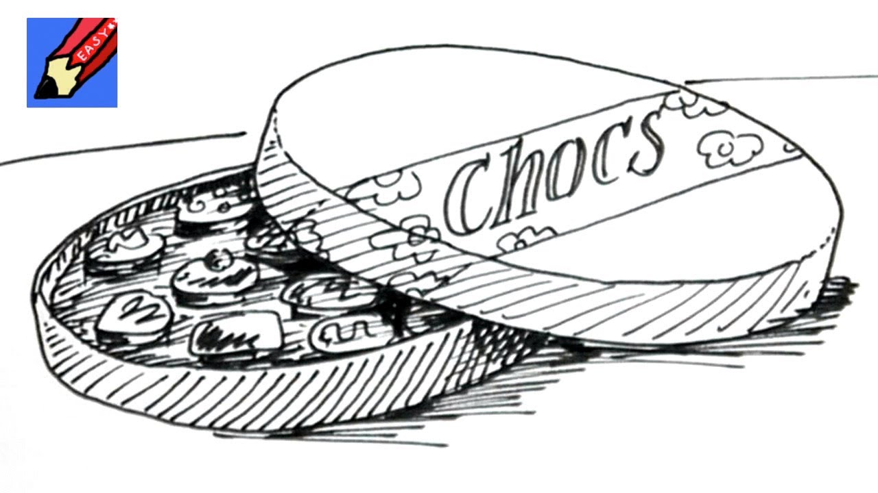 1280x720 How To Draw A Box Of Chocolates - Chocolate Box Drawing