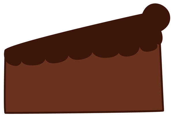 600x411 How To Draw A Sweet Cherry Chocolate Cake Slice In Adobe Illustrator - Chocolate Cake Drawing