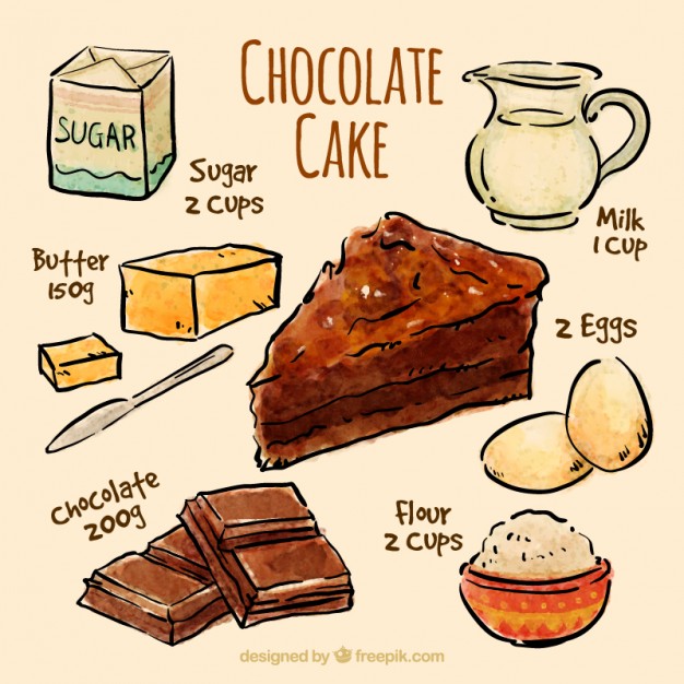 626x626 Sketches Chocolate Cake Recipe Vector Free Download - Chocolate Cake Drawing