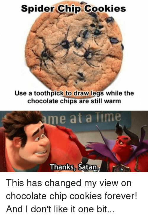 500x732 Spider Chip Cookies Use A Toothpick To Draw Legs While - Chocolate Chip Cookie Drawing