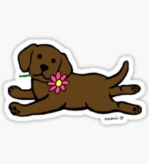 210x230 Cute Chocolate Lab Drawing Stickers Redbubble - Chocolate Lab Drawing
