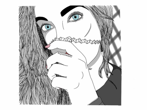 500x375 Follow My Outline Collection For More Images Like - Choker Drawing