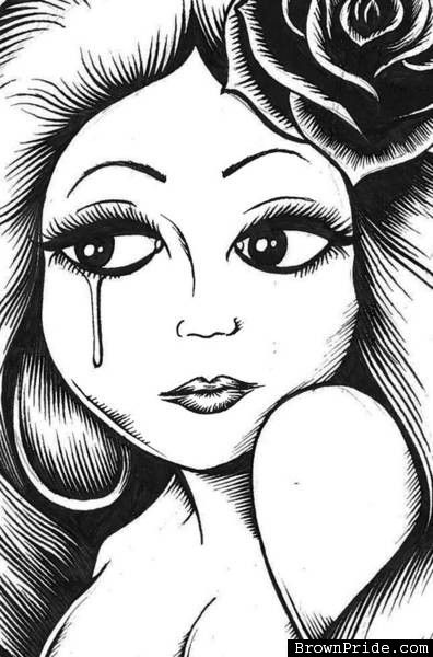 396x600 chola arte drawing cholas and cholos art chicano art, art - Chola Drawing Images
