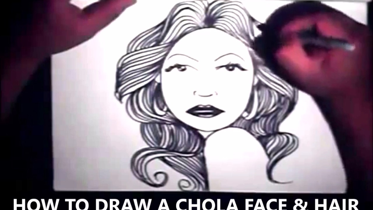 1280x720 how to draw a chola face hair - Chola Drawing Images