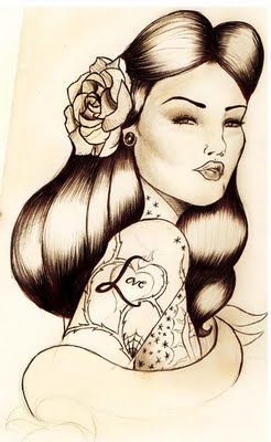 246x400 mexican chola tattoos sketches ideas and designs - Chola Drawings