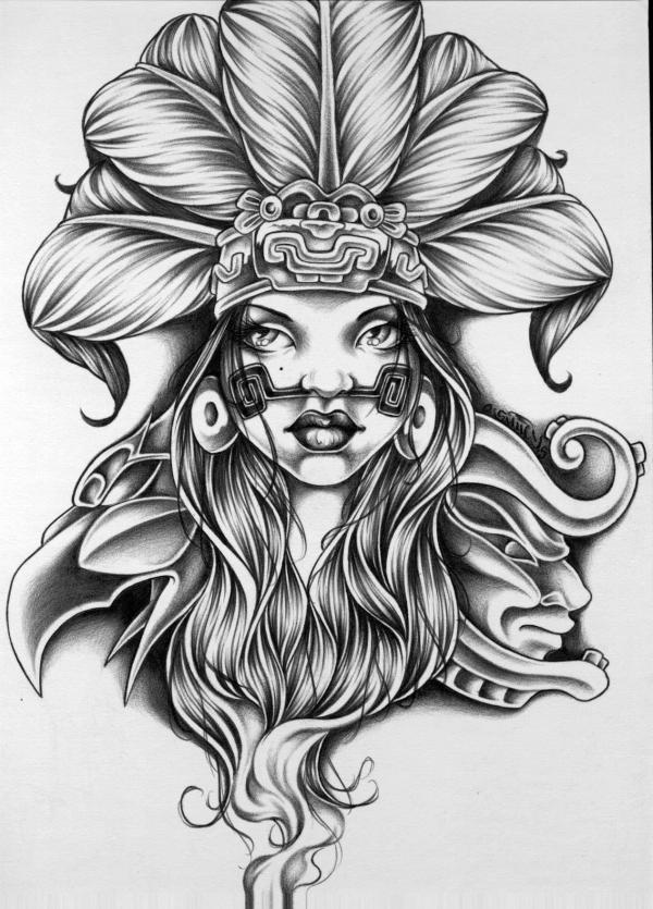 600x835 angel drawing chola for free download - Chola Girl Drawing