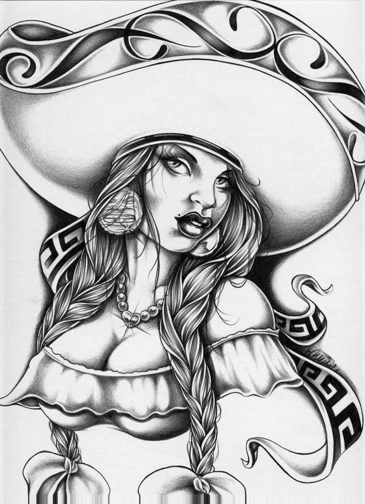 736x1015 cholo prison art - Chola Girl Drawing