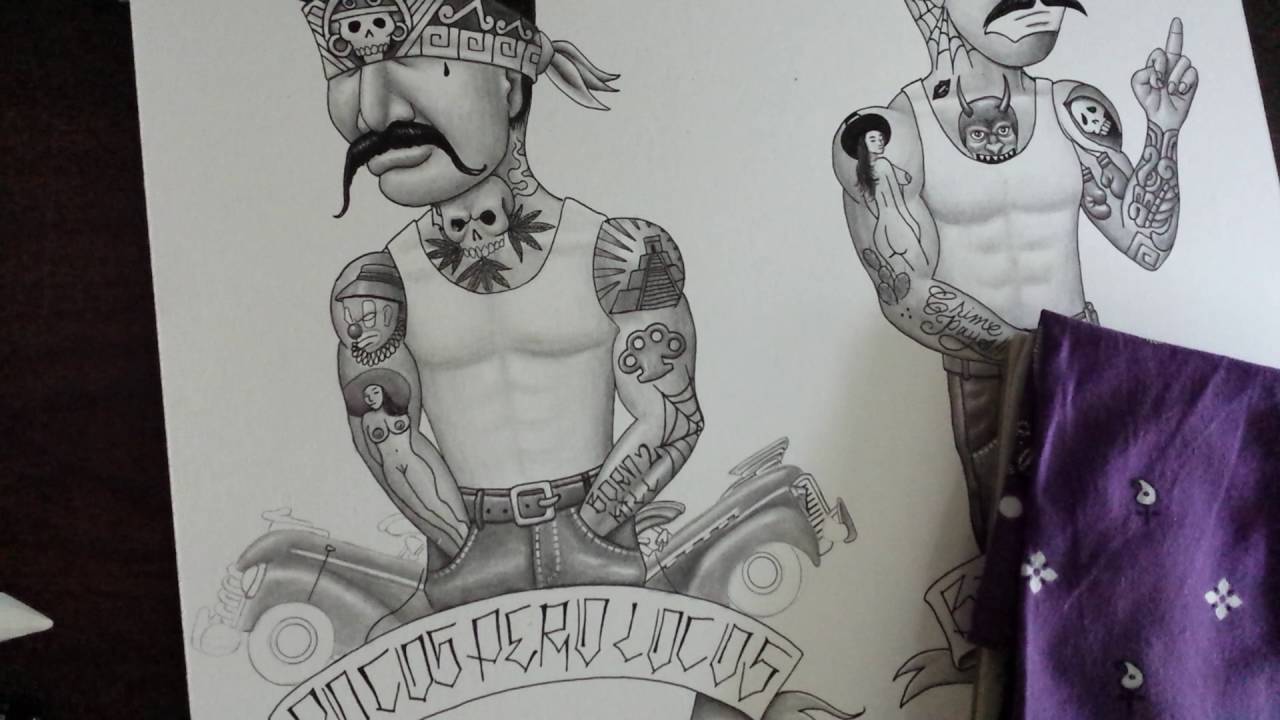 1280x720 how to draw a cholo with a bandana and lowrider scene - Cholo Drawings Pictures