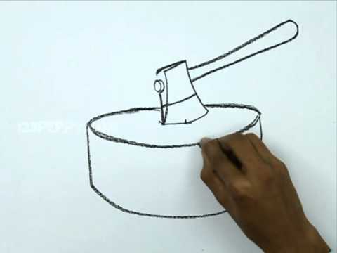 480x360 how to draw a chopping wood - Chop Drawing