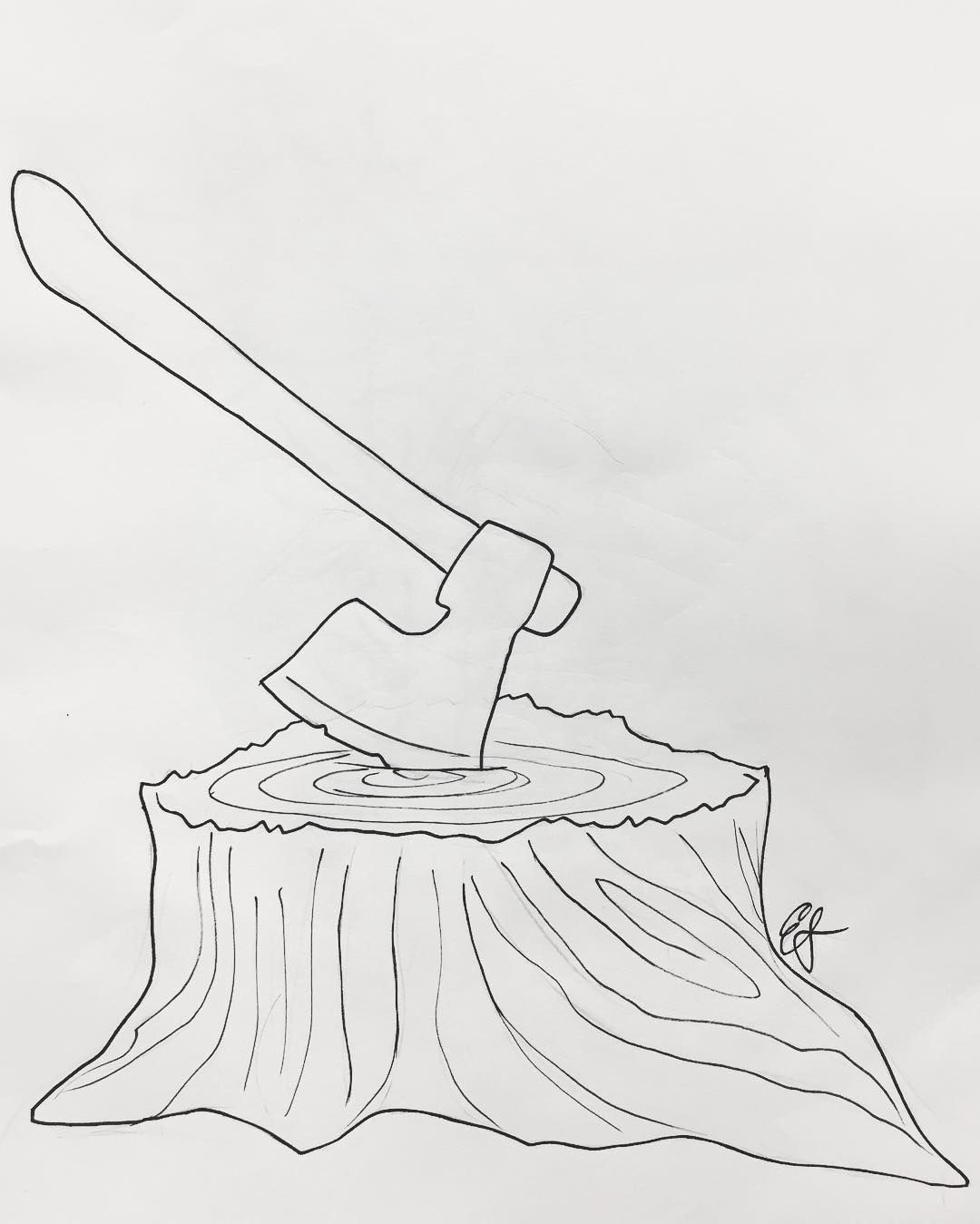 1080x1349 inktober day - Chop Drawing