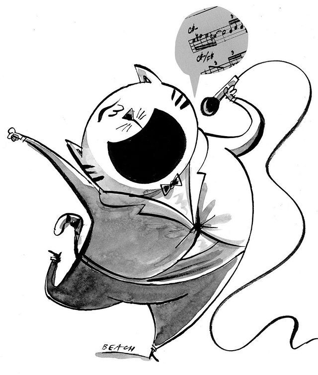 640x755 jazz cat, podge 'pork chop' hopkins - Chop Drawing