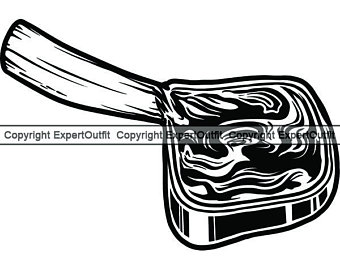 340x270 pork chop drawing etsy - Chop Drawing