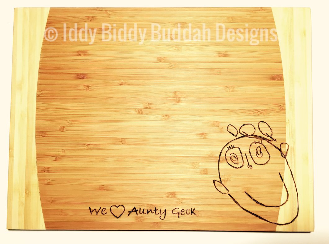 1060x786 Personalised Chopping Board With Your Child's Drawing Iddy Biddy - Chopping Board Drawing