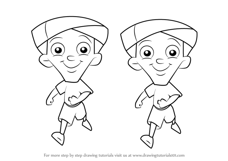 800x565 learn how to draw dholu and bholu from chhota bheem - Chota Bheem Cartoon Drawing