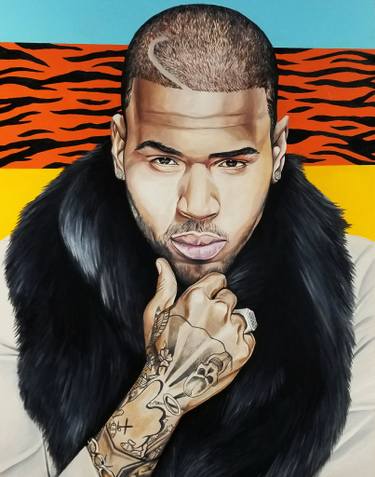 375x477 Chris Brown Paintings For Sale Saatchi Art - Chris Brown Cartoon Drawing
