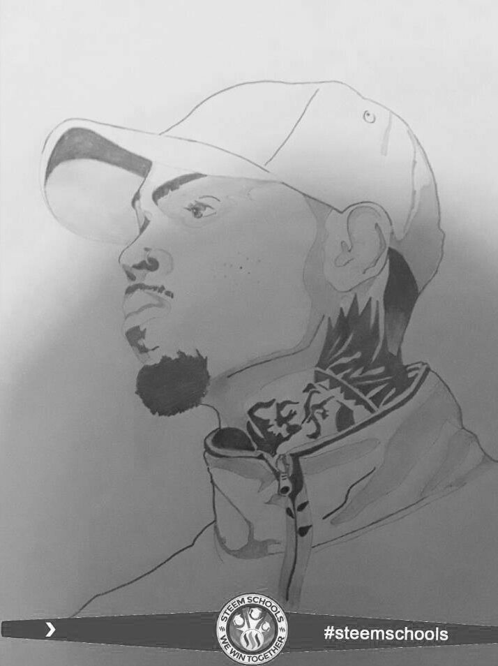 714x954 Chris Brown Drawing Steemit - Chris Brown Cartoon Drawing