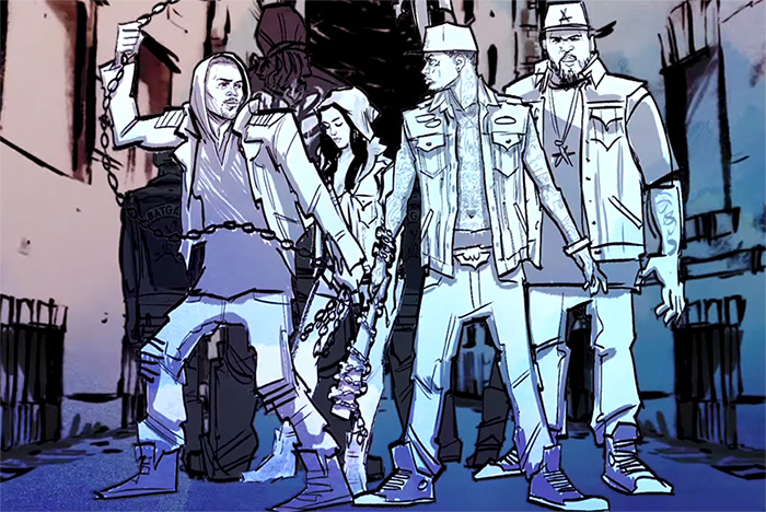 700x468 video kid ink feat chris brown 'hotel' rap up - Chris Brown Cartoon Drawing