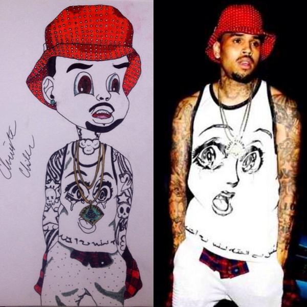 600x600 On Twitter Chris My Cartoon Chris Brown! Somebody - Chris Brown Cartoon Drawing