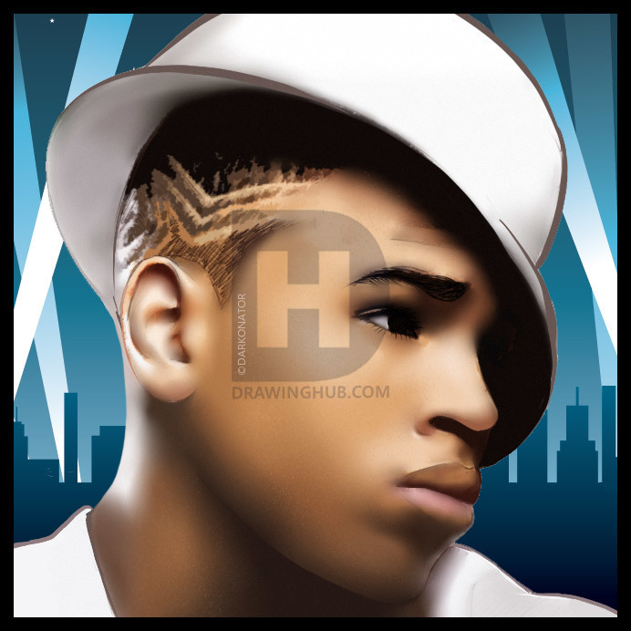 692x692 How To Draw Chris Brown, Step - Chris Brown Drawings