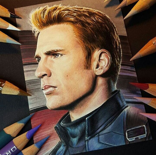 500x497 Chris Evans Drawing Uploaded - Chris Evans Drawing