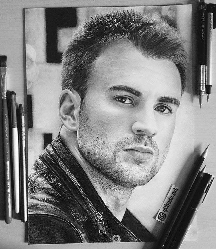 867x1002 Design Stack A Blog About Art, Design And Architecture Celebrity - Chris Evans Drawing