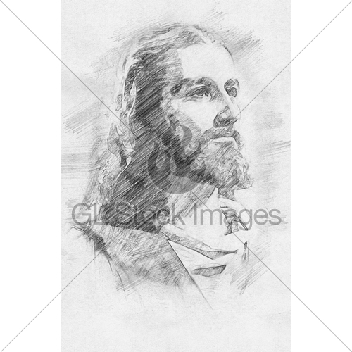 500x500 black and white jesus christ drawing sketch etched gl - Christ Drawing