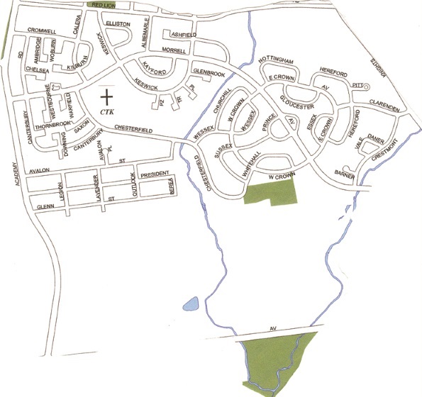595x560 parish boundaries christ the king parish - Christ The King Drawing