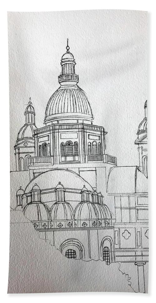 500x967 sketch christ the king church bath towel for sale - Christ The King Drawing