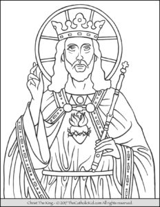232x300 christ the king coloring page - Christ The King Drawing