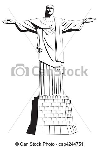 318x470 christ the redeemer statue illustrations and clip art christ - Christ The Redeemer Drawing