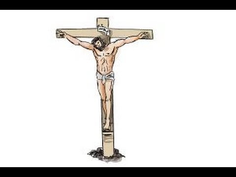 480x360 How To Draw Jesus On The Cross - Christian Cross Drawing