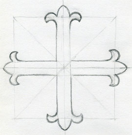270x276 Interesting Cross Drawings - Christian Cross Drawing