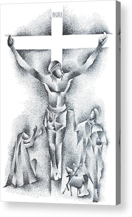 452x740 jesus christ crucifixtion drawing acrylic print - Christian Drawings Images
