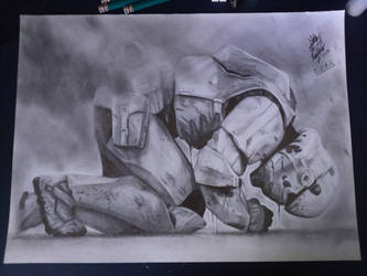 333x250 Stormtrooper Herido En Batalla - Christian Drawings Images