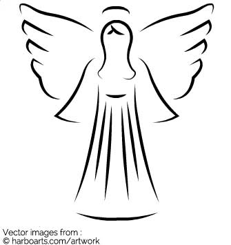 335x355 Download Christmas Angel Artistic Outline - Christmas Angel Drawing