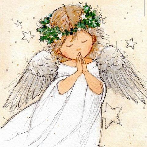 480x480 Angels We Have Heard Of High Christmastime Is Here Angel - Christmas Angel Drawing