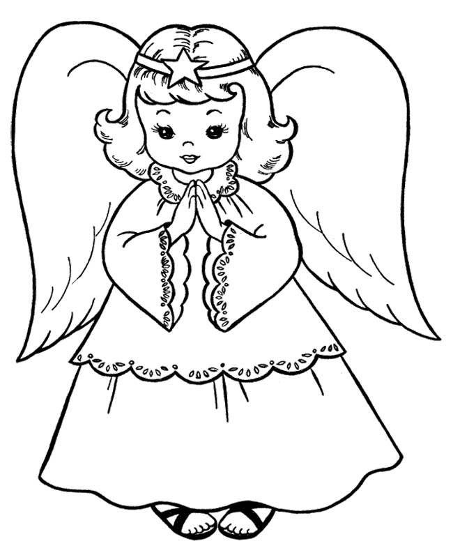 650x796 How To Draw Christmas Angel Clipart Child Coloring - Christmas Angel Drawing