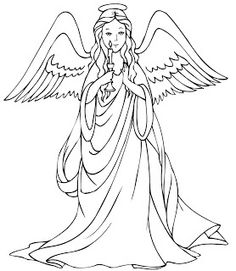 Christmas Angel Drawing at PaintingValley.com | Explore collection of ...