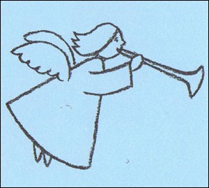 300x269 How To Draw Christmas Angel - Christmas Angel Drawing