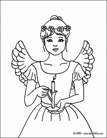 345x446 christmas angel coloring pages christmas angel drawing - Christmas Angel Drawing