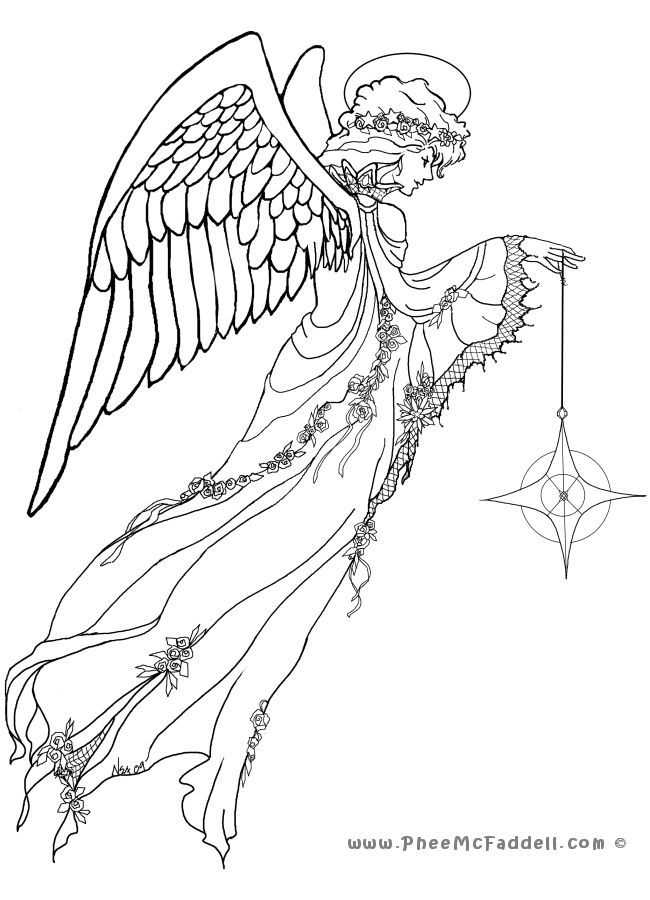 650x900 christmas angel coloring pages elegant christmas angel drawing - Christmas Angel Drawing