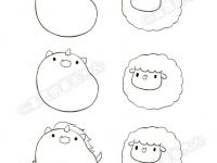 200x150 cute and easy drawings neverending info - Christmas Animals Drawings