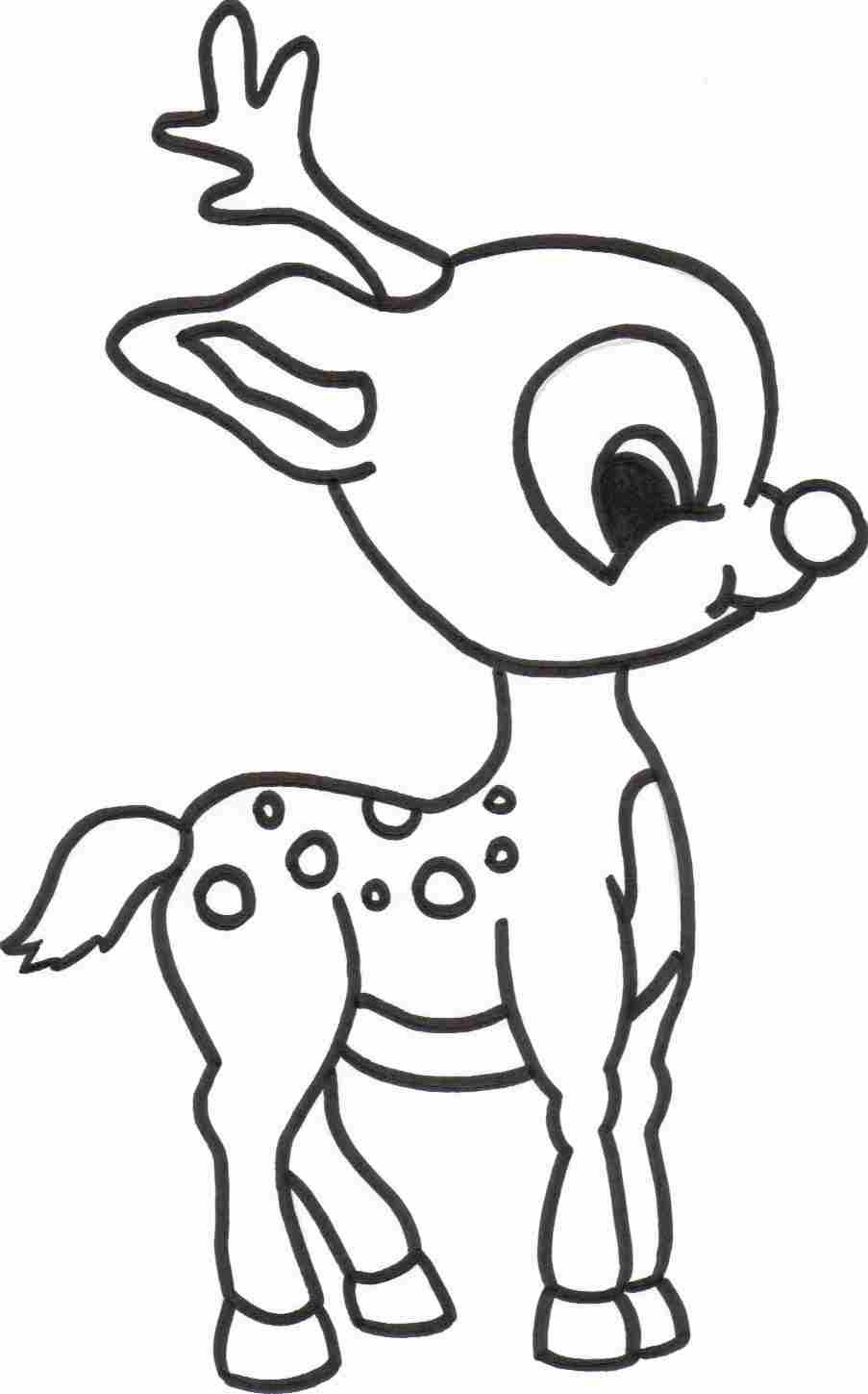 903x1449 Christmas Coloring Pages - Christmas Animals Drawings