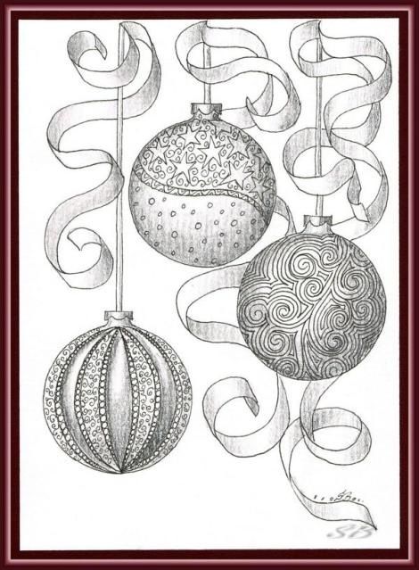 470x639 christmas ball ornaments drawing - Christmas Ball Drawing